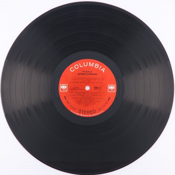 Barbra Streisand, People 1964 Stereo 12" Vinyl LP Record Pitman Pressing CS 9015 - Picture 10 of 12